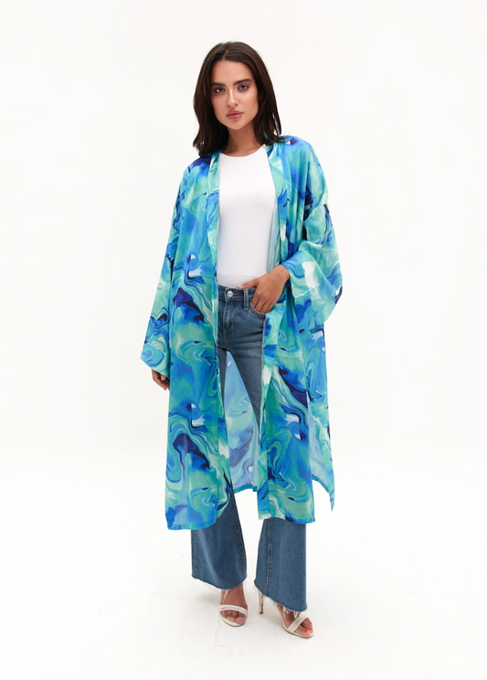 Eva Shades Of Blue Kimono